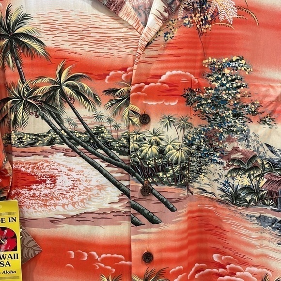 Kalaheo Vintage 100% Rayon Hawaiian Shirt—Made in Hawaii—New With Tags—Size S - Picture 9 of 12
